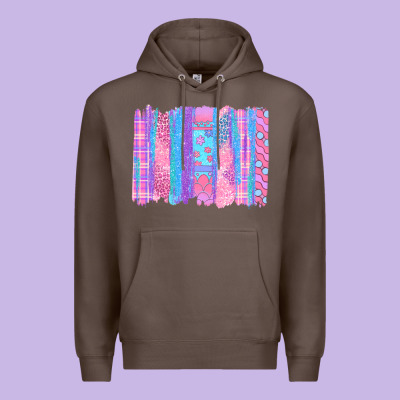 Pink Easter Brushstrokes Premium Hoodie Designed By Bundleandbundleshop