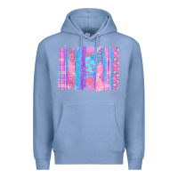 Colony Blue Pink Easter Brushstrokes Premium Hoodie - BundleAndBundleShop