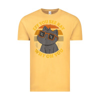 Vintage Mustard funny retro sunset eff you see kay why oh you cat lovers t shirt Vintage Tee - ArtChic