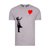 Vintage Zinc banksy girl with balloon Vintage Tee - ArtChic