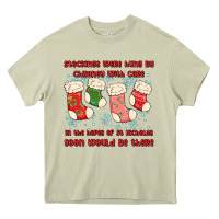 Mossy stockings were hung by chimney Heavy Core Tee - MaliasSmallBusiness