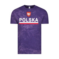 Cloud Purple Sporty Polska Flag And Emblem Polish Coat Of Arms Pullover Hoodie Vintage Tee - ArtChic