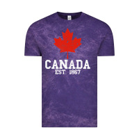 Cloud Purple vintage canada est.1867 maple leaf canadian flag r Vintage Tee - ArtChic