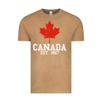 Vintage Camel vintage canada est.1867 maple leaf canadian flag r Vintage Tee - ArtChic