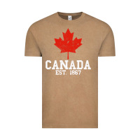 Vintage Coffee vintage canada est.1867 maple leaf canadian flag r Vintage Tee - ArtChic
