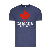 Vintage Denim vintage canada est.1867 maple leaf canadian flag r Vintage Tee - ArtChic