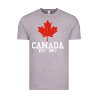 Vintage Zinc vintage canada est.1867 maple leaf canadian flag r Vintage Tee - ArtChic