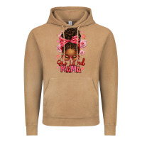 Vintage Camel one loved mama afro messy bun Vintage Hoodie - texasbilliewilder