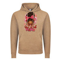 Vintage Coffee one loved mama afro messy bun Vintage Hoodie - texasbilliewilder