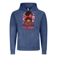 Vintage Denim one loved mama afro messy bun Vintage Hoodie - texasbilliewilder