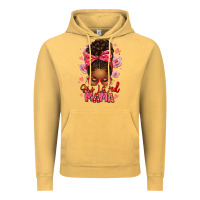 Vintage Mustard one loved mama afro messy bun Vintage Hoodie - texasbilliewilder