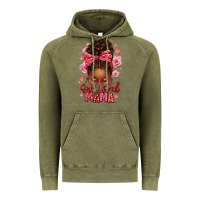 Vintage Olive one loved mama afro messy bun Vintage Hoodie - texasbilliewilder