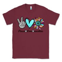 Burgundy Peace Love Sunshine Classic Tee - Bettercallsaul