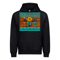 Black mom life leopard cowhide turquoise aztec Urban Hoodie - Artiststas