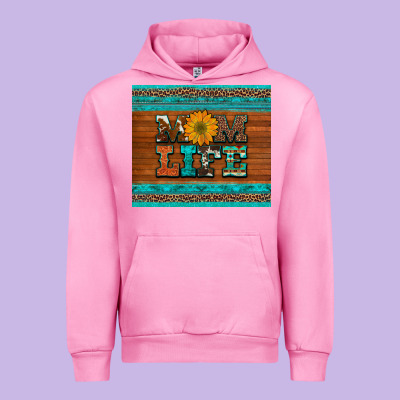 Mom Life Leopard Cowhide Turquoise Aztec Urban Hoodie Designed By Artiststas