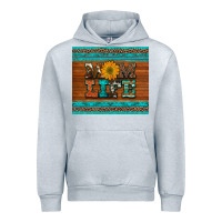 Heather Grey mom life leopard cowhide turquoise aztec Urban Hoodie - Artiststas