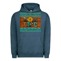 Pigment Midnight Navy mom life leopard cowhide turquoise aztec Urban Hoodie - Artiststas