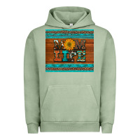 Pigment Oil Green mom life leopard cowhide turquoise aztec Urban Hoodie - Artiststas