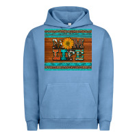 Pigment Pebble Blue mom life leopard cowhide turquoise aztec Urban Hoodie - Artiststas