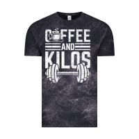 Cloud Black Coffee And Kilos Weightlifting Gift Vintage Tee - ArtChic