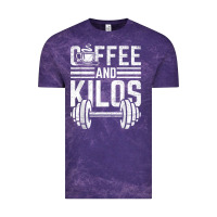Cloud Purple Coffee And Kilos Weightlifting Gift Vintage Tee - ArtChic