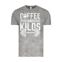 Cloud Rock Coffee And Kilos Weightlifting Gift Vintage Tee - ArtChic