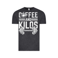 Vintage Black Coffee And Kilos Weightlifting Gift Vintage Tee - ArtChic