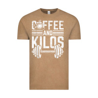 Vintage Coffee Coffee And Kilos Weightlifting Gift Vintage Tee - ArtChic