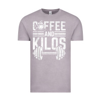 Vintage Zinc Coffee And Kilos Weightlifting Gift Vintage Tee - ArtChic