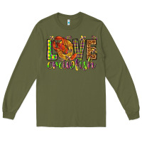 Army Green Mardi Gras love Crawfish Long Sleeve Tee - HowdyJamesFarm