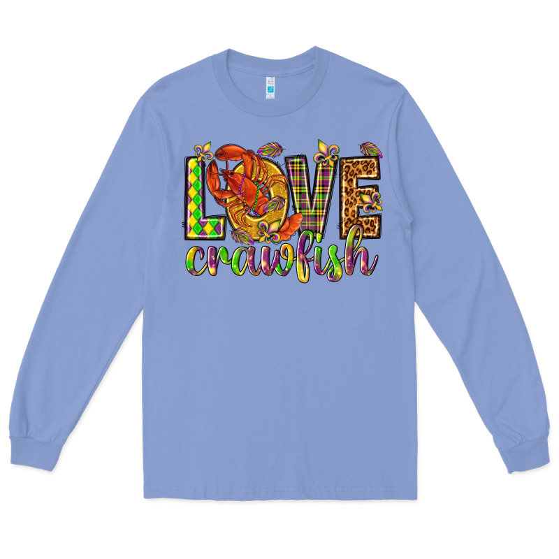Mardi Gras Love Crawfish Long Sleeve Tee by HowdyJamesFarm | Teevron