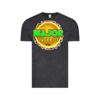 Vintage Black MAJOR JACKPOT Design - Pokie Designs Vintage Tee - ArtChic