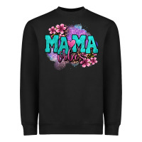 Black mama vibes floral Heavyweight Sweatshirt - OliviaCreatesArt
