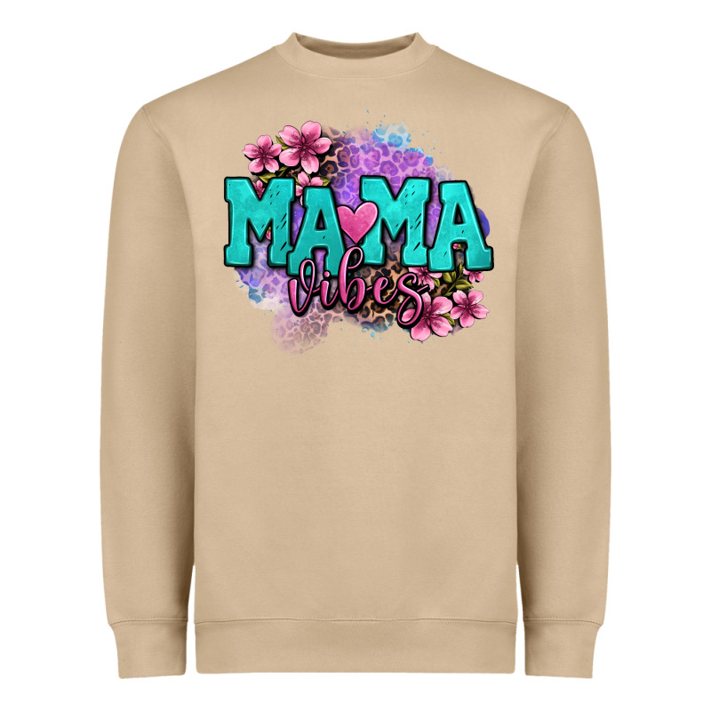 Mama Vibes Floral Heavyweight Sweatshirt by OliviaCreatesArt | Teevron