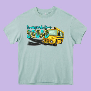 Transportation Squad Heavy Core Tee Designed By Nancycooperartshop