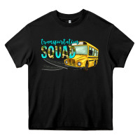 Black transportation squad Heavy Core Tee - NancyCooperArtShop
