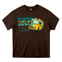 Chocolate Brown transportation squad Heavy Core Tee - NancyCooperArtShop