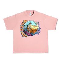 Salmon summer time skeleton surfing Urban Heavy Tee - NancyCooperArtShop