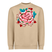Mushroom valentines day cakes olivia creates design Heavyweight Sweatshirt - OliviaCreatesArt