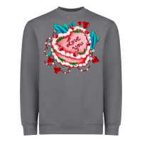 Valentines Day Cakes Olivia Creates Design Heavyweight Sweatshirt | Teevron