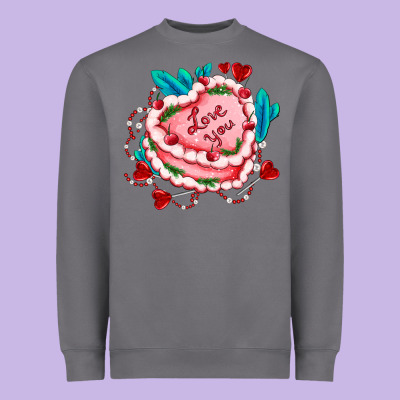 Valentines Day Cakes Olivia Creates Design Heavyweight Sweatshirt Designed By Oliviacreatesart