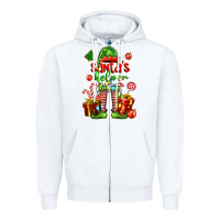 White santa s helper Zipper Hoodie - FaDigitalArtStudio