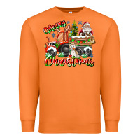 Carrot Merry Christmas  tractor Premium Sweatshirt - CowhideDigitalArt