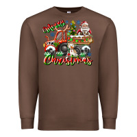 Chestnut Merry Christmas  tractor Premium Sweatshirt - CowhideDigitalArt