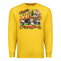 Lemon Merry Christmas  tractor Premium Sweatshirt - CowhideDigitalArt