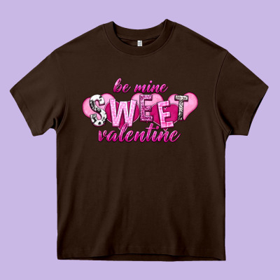 Be Mine Sweet Valentine Heavy Core Tee Designed By Nancycooperartshop