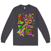 Smoke Mardi Gras love Long Sleeve Tee - HowdyJamesFarm