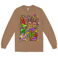 Toasted Coconut Mardi Gras love Long Sleeve Tee - HowdyJamesFarm