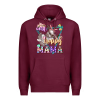 Burgundy one hoppy mama Premium Hoodie - FaDigitalArtStudio