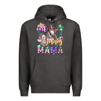 Charcoal Heather one hoppy mama Premium Hoodie - FaDigitalArtStudio